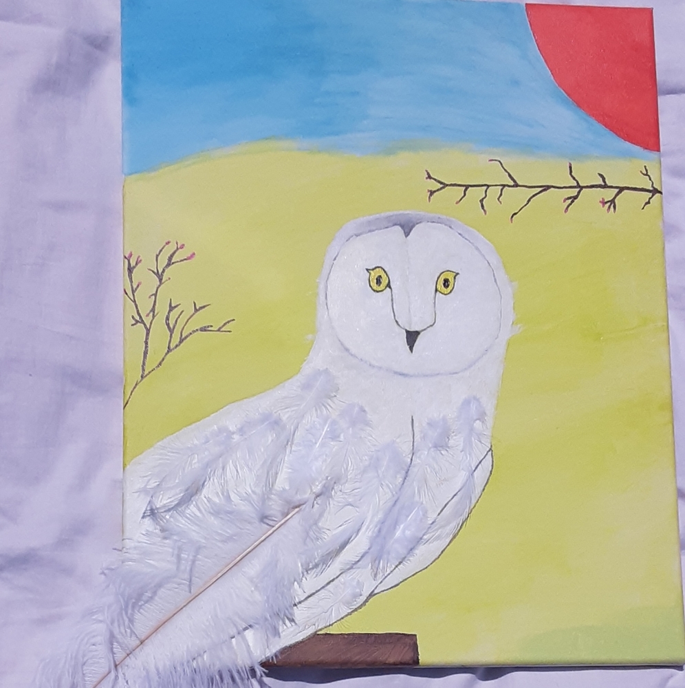 20x16 owl painting